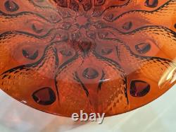 Lalique Large 16 Red Serpentine Centerpiece Bowl Spectacular & MINT CONDITION
