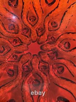 Lalique Large 16 Red Serpentine Centerpiece Bowl Spectacular & MINT CONDITION