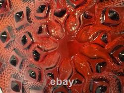 Lalique Large 16 Red Serpentine Centerpiece Bowl Spectacular & MINT CONDITION