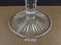 Large 18 American Brilliant Cut Glass Trumpet Vase Diamond Fan & Star (! @@a6)