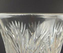 Large 18 American Brilliant Cut Glass Trumpet Vase Diamond Fan & Star (! @@a6)