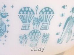 Large 4 Qt Vintage 1950's Pyrex Amish Butterprint Aqua Mixing Serving Bowl