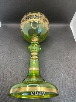 Large Antique Bohemian Glass Goblet