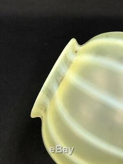 Large Early Tiffany Studios Pastel Favrile Opal Striped Art Glass Lamp Shade NR