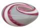 Large Mark Wagar Art Glass White and Pink Swirl Vase Bowl 12 Signed