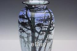 Large Masterpiece Richard Satava Art Glass Vase Mt. Shasta Design 1988