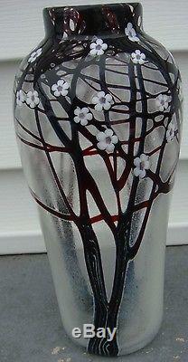 Large Orient & Flume Iridescent Hawthorne Millefiori Artglass Vase Signed/Label