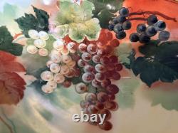 Large TV Limoges France Hand Painted Porcelain Punchbowl Gold Gild Pickard China