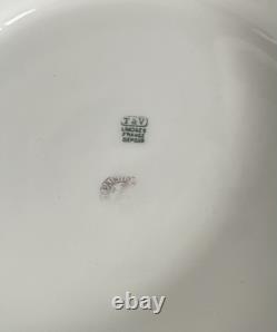 Large TV Limoges France Hand Painted Porcelain Punchbowl Gold Gild Pickard China