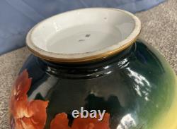 Large TV Limoges France Hand Painted Porcelain Punchbowl Gold Gilding Collector