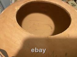 Large pottery bowl 8 By 13 Signature On Top