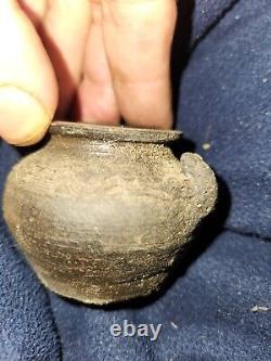 Late 1800s Turn Of The Century Tiny Art Pottery Bowl. Fantastic! George Ohr