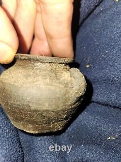Late 1800s Turn Of The Century Tiny Art Pottery Bowl. Fantastic! George Ohr