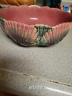 Late 19th Century Antique Etruscan Seaweed & Shell Pattern Majolica Bowl Hand