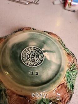 Late 19th Century Antique Etruscan Seaweed & Shell Pattern Majolica Bowl Hand