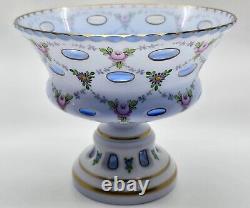 Lausitzer Bohemian 6-1/2 x 8 Footed Compote
