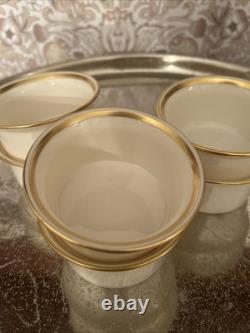 Lenox Green Stamped Ramican/Custard Liner Replacement Set Of 6
