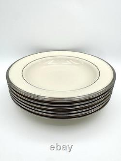 Lenox Solitaire Rim Soup/ Pasta Bowls 9, Set of 6