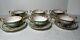 Limoges French Cream Soup & Saucer Porcelain Gilt and Floral Antique T&V