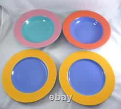 Lindt Stymeist COLORWAYS (2) Rim Soup/Pasta Bowls (2) Salad Plates