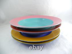 Lindt Stymeist COLORWAYS (2) Rim Soup/Pasta Bowls (2) Salad Plates