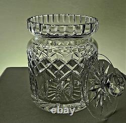 Lismore Blown Glass Biscuit Barrel & Lid Waterford Crystal Versatile Jar 6 1/2