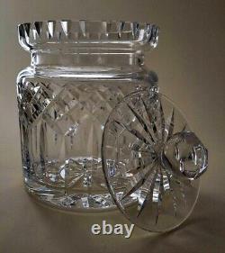 Lismore Blown Glass Biscuit Barrel & Lid Waterford Crystal Versatile Jar 6 1/2