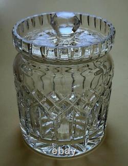 Lismore Blown Glass Biscuit Barrel & Lid Waterford Crystal Versatile Jar 6 1/2