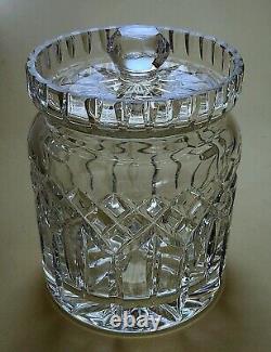 Lismore Blown Glass Biscuit Barrel & Lid Waterford Crystal Versatile Jar 6 1/2