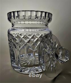 Lismore Blown Glass Biscuit Barrel & Lid Waterford Crystal Versatile Jar 6 1/2