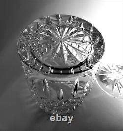 Lismore Blown Glass Biscuit Barrel & Lid Waterford Crystal Versatile Jar 6 1/2