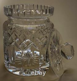 Lismore Blown Glass Biscuit Barrel & Lid Waterford Crystal Versatile Jar 6 1/2
