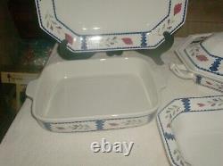 Lot 4 Adams China LANCASTER Platter, Covered Bowl, &Open Serving, Baking Dish, Mint
