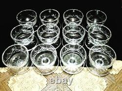 Lot of 12 Waterford Crystal Replacement Lismore Footed Dessert Bowls