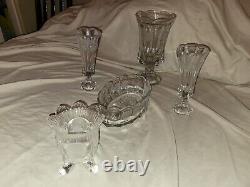 Lot of 32 Vintage Fostoria Coin Glass Pressed Lead Crystal c/a 1950's to 1980's