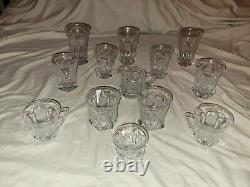 Lot of 32 Vintage Fostoria Coin Glass Pressed Lead Crystal c/a 1950's to 1980's