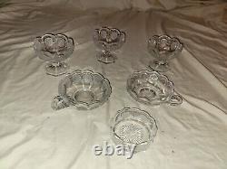 Lot of 32 Vintage Fostoria Coin Glass Pressed Lead Crystal c/a 1950's to 1980's