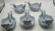 Lot of 5 Bjorn Wiinblad Style Italian Ceramic Bird Bowl & Spoon Sets Faiance