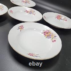 Lot of 5 Vintage Yamatsu Porcelain Bowl 9 Diameter Floral Pattern