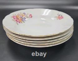 Lot of 5 Vintage Yamatsu Porcelain Bowl 9 Diameter Floral Pattern