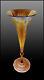 Louis TIFFANY Favrile Glass Trumpe Vase Authentic Signed Large Gold Antique Art