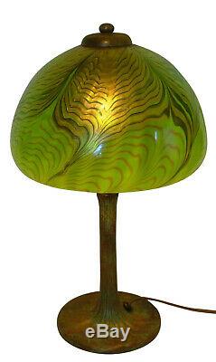 Lundberg Studios Arts and Crafts Art Nouveau Style Art Glass Lamp