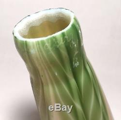 Lundberg Studios Single Lily Lamp Shade and Base Pulled Feather Art Glass NR