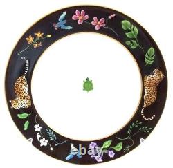 Lynn Chase Jaguar Jungle Soup Bowl(s) 9 1/4 Qty1 Multicolor 24K Gold 1988 Japan
