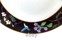 Lynn Chase Jaguar Jungle Soup Bowl(s) 9 1/4 Qty1 Multicolor 24K Gold 1988 Japan