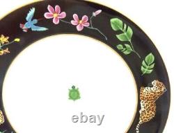Lynn Chase Jaguar Jungle Soup Bowl(s) 9 1/4 Qty1 Multicolor 24K Gold 1988 Japan