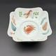 Lynn Chase St. Tropez 9 Square Vegetable Bowl, Seafood Theme, 24K Gold