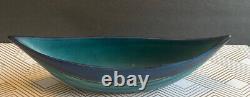 MCM Fong Chow for Glidden Pottery 1950's GulfStream Blue Ceramic Boat Canoe