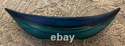 MCM Fong Chow for Glidden Pottery 1950's GulfStream Blue Ceramic Boat Canoe