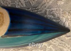 MCM Fong Chow for Glidden Pottery 1950's GulfStream Blue Ceramic Boat Canoe